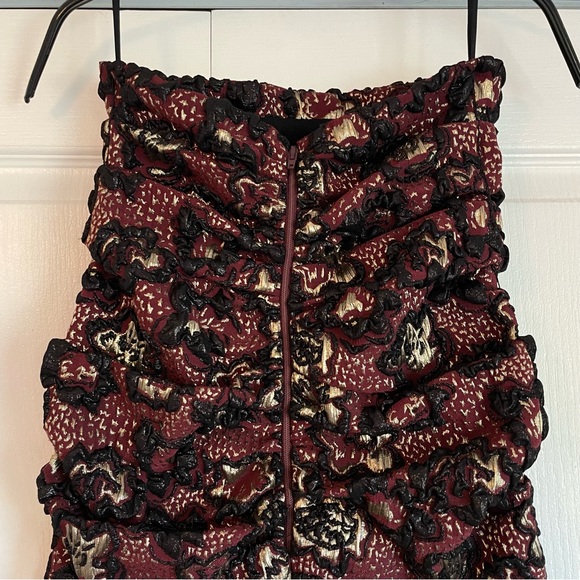 NWT MIU MIU Rare 2018 Runway Gonna Lurex Metallic Dress Bordeaux - EU38 (US8) - Picture 4 of 15